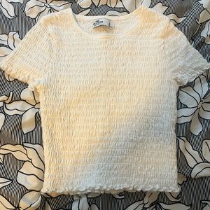 White Hollister ruffle top size: S